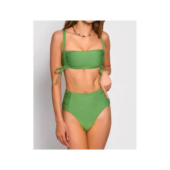 NEW HUTCH solid soma bikini top in green - Picture 1 of 3